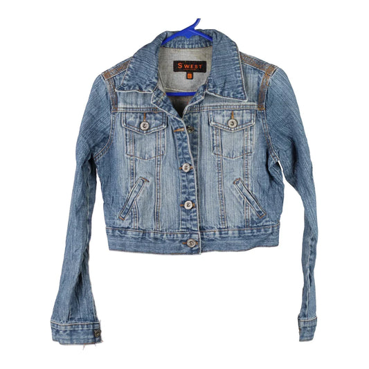Vintage blue S. West Denim Jacket - womens large