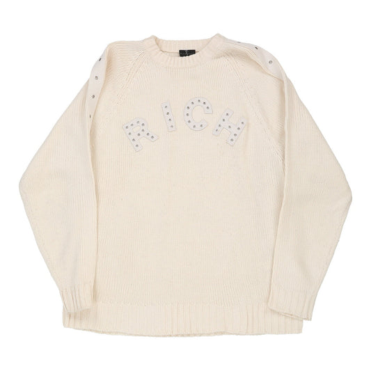 Vintage white Richmond Jumper - mens x-large