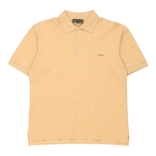Vintage Les Copains Polo Shirt - Large Orange Cotton