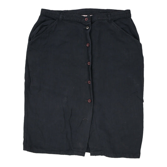 Vintage Byblos Mini Skirt - 33W UK 14 Black Cotton Blend