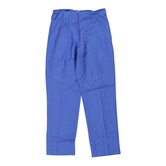 Vintage Nexo Trousers - 28W UK 10 Blue Viscose Blend