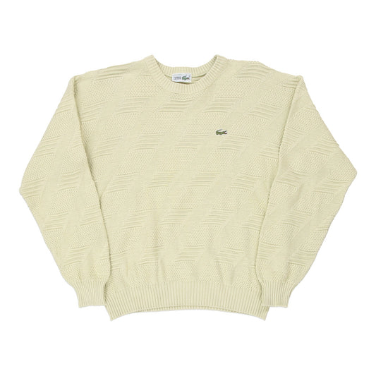 Vintage Made in France Lacoste Jumper - Large Yellow Cotton