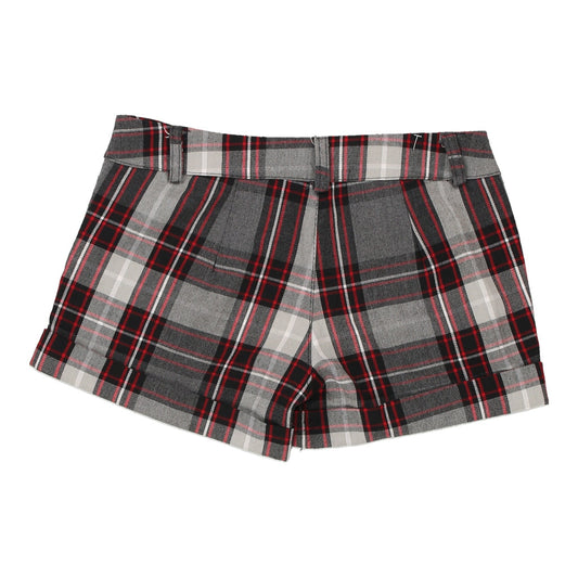 Vintage Unbranded Checked Shorts - Medium Grey Cotton Blend