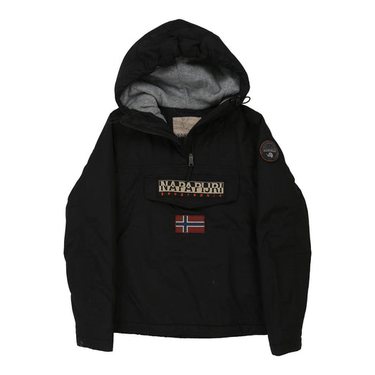 Vintage Napapijri Jacket - Medium Black Nylon
