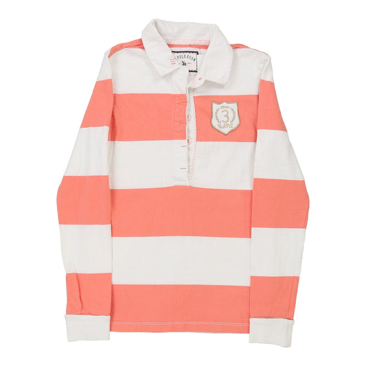 Vintage U.S. Polo Assn. Striped Rugby Shirt - Small Pink Cotton