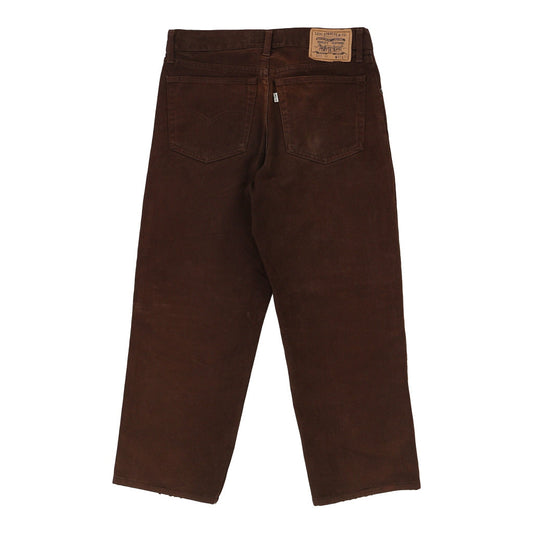 Vintage White Tab Levis Trousers - 31W 25L Brown Cotton