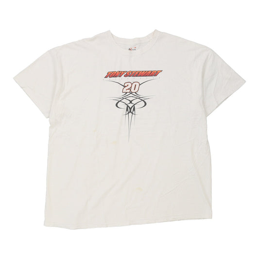 Vintage white Tony Stewart Chase Authentics T-Shirt - mens xx-large