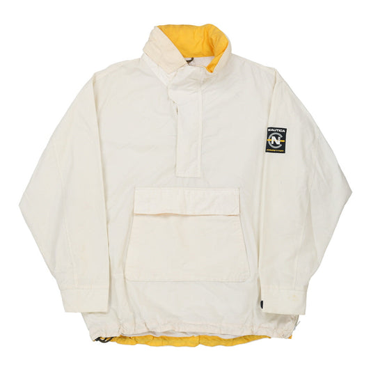 Vintage Nautica Jacket - XL Cream Cotton Blend