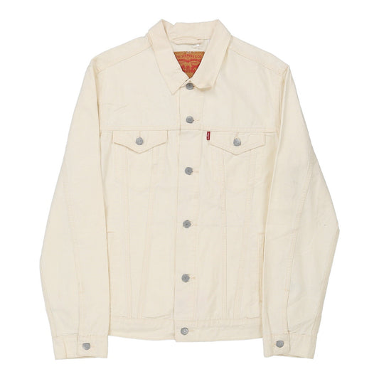 Vintage Levis Denim Jacket - Large Cream Cotton