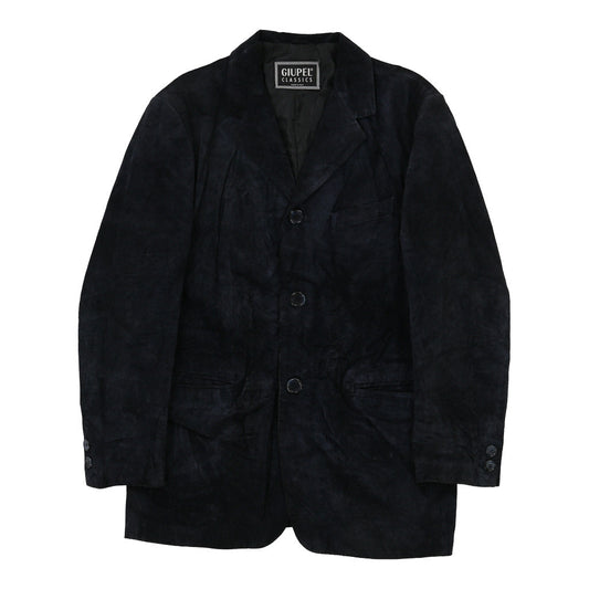 Vintage Giupel Classics Suede Jacket - Large Navy Leather