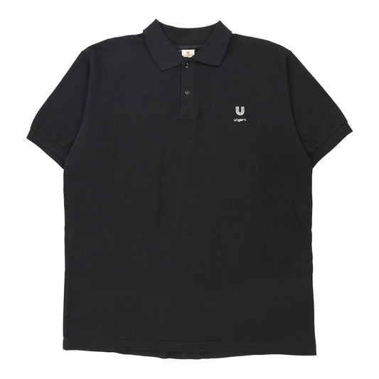 Vintage black Emanuel Ungaro Polo Shirt - mens x-large