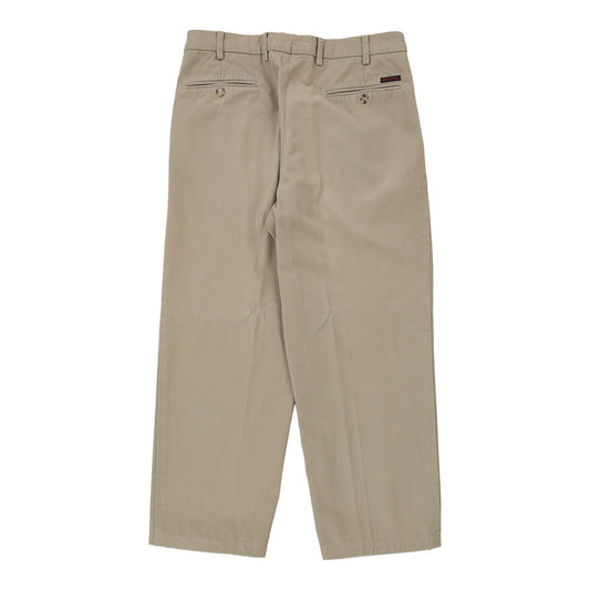 Vintage Burberry Trousers - 34W 26L Beige Cotton