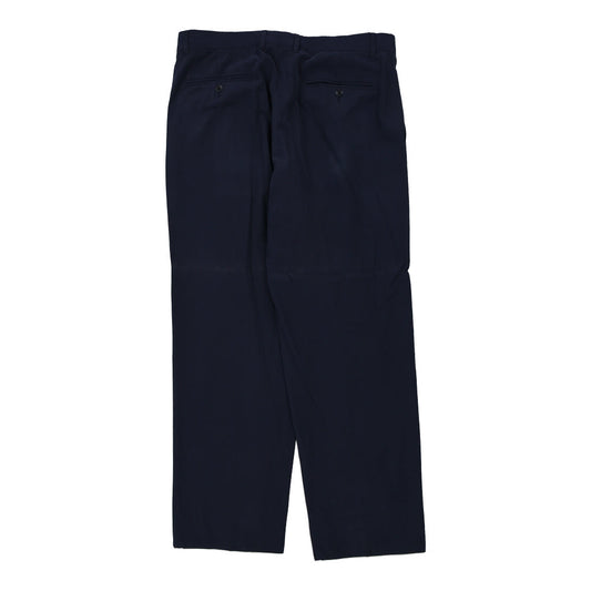 Vintage Byblos Trousers - 34W 29L Navy Cotton