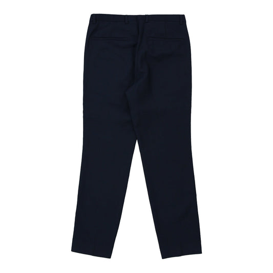 Vintage Hugo Boss Trousers - 30W UK 10 Navy Virgin Wool