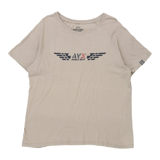 Vintage beige Avirex T-Shirt - mens xx-large
