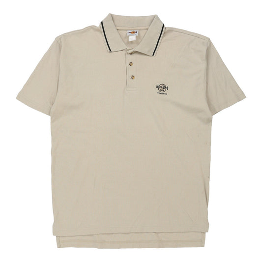 Vintage beige Toronto Hard Rock Cafe Polo Shirt - mens xx-large