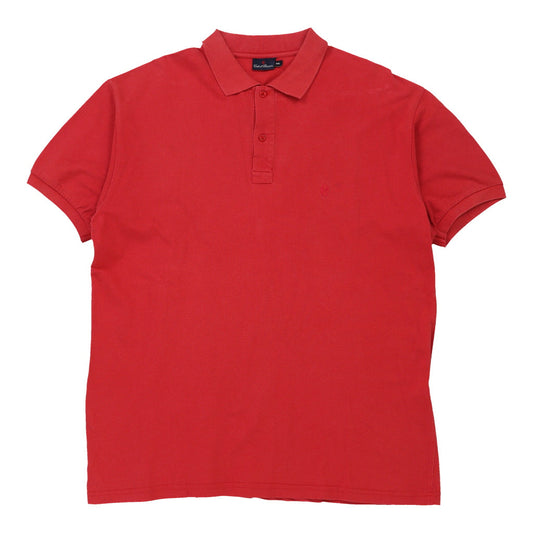 Vintage red Conte Of Florence Polo Shirt - mens xx-large
