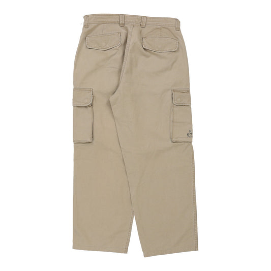 Vintage Ralph Lauren Cargo Trousers - 36W 32L Beige Cotton