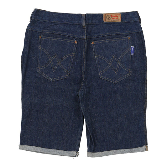 Vintage Costly Denim Shorts - 36W 11L Dark Wash Cotton