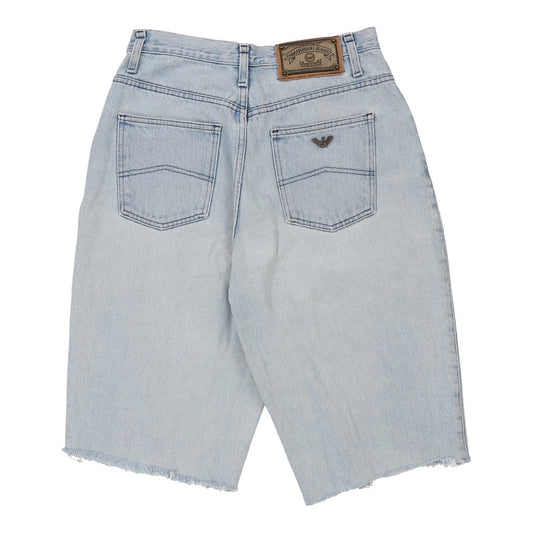 Vintage Armani Jeans Denim Shorts - 28W UK 10 Light Wash Cotton