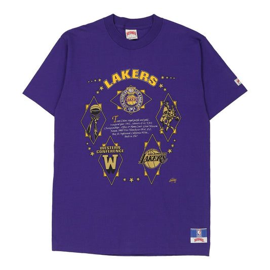 Vintage purple Made in USA Los Angeles Lakers Nutmeg T-Shirt - mens x-large