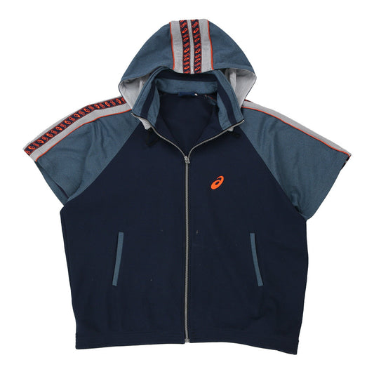 Vintage navy Asics Track Jacket - mens xx-large