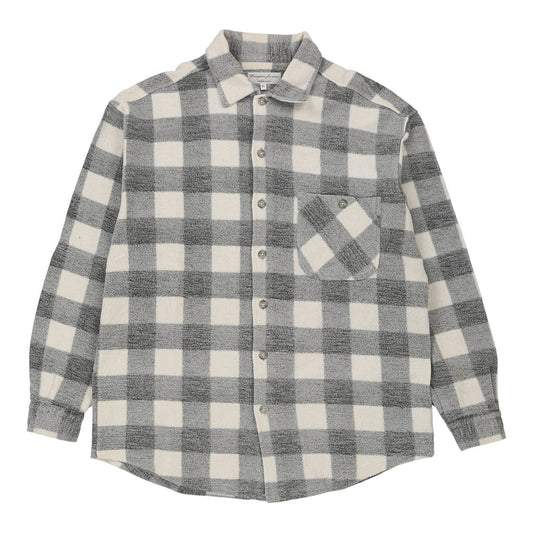 Vintage grey Wampum Flannel Shirt - mens x-large