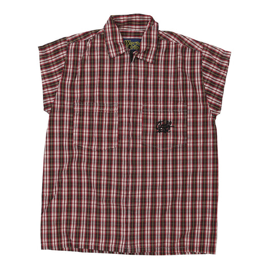 Vintage red World Tribe Short Sleeve Shirt - mens large