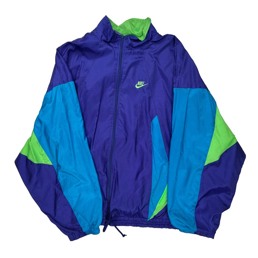 Nike Windbreaker - 2XL Blue Nylon