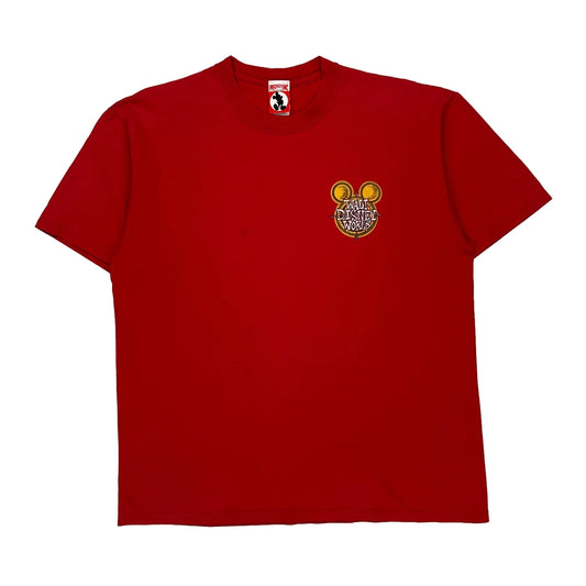 Made In USA Mickey Inc Cartoon T-Shirt - Medium Red Cotton