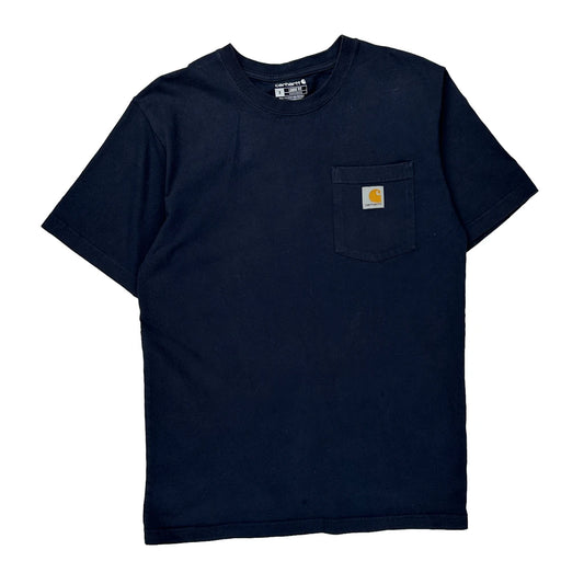 Carhartt T-Shirt - Small Navy Cotton