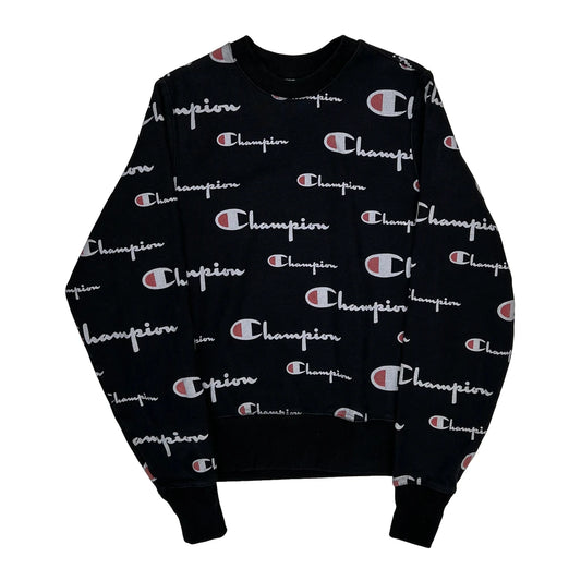 Reverse Weave Champion Sweatshirt - Small Black Cotton