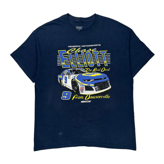 Chase Elliott Hendrick Motorsports Nascar T-Shirt - XL Navy Cotton