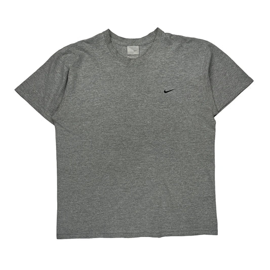Nike T-Shirt - Large Grey Cotton