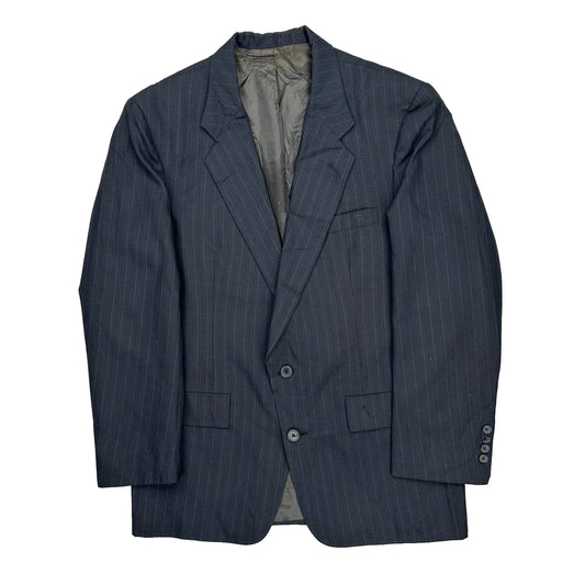 Christian Dior Pinstripe Blazer - Medium Blue Wool Blend