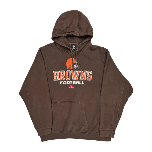 Browns Football Nfl Hoodie - 2XL Brown Cotton