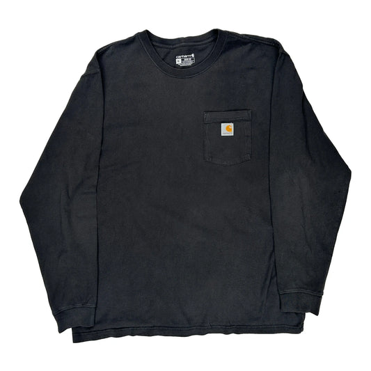 Carhartt Long Sleeve T-Shirt - XL Black Cotton