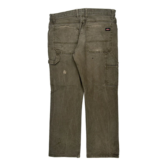 Dickies Carpenter Trousers - 35W 31L Grey Cotton