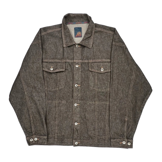 Godbody Hip Hop Denim Jacket - 3XL Grey Denim