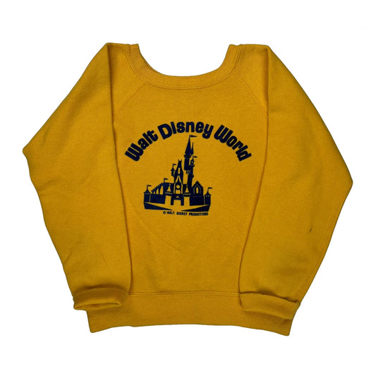 Age 10-12 Walt Disney World Disney Graphic Sweatshirt - Large Yellow Cotton