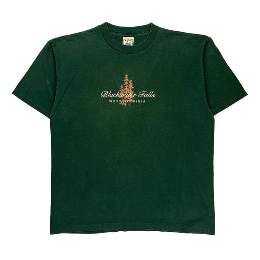 Blackwater Falls, West Virginia Alore Single Stitch T-Shirt - XL Green Cotton