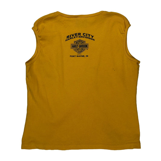 River City Harley-Davidson Harley Davidson Graphic Vest - Large Yellow Cotton