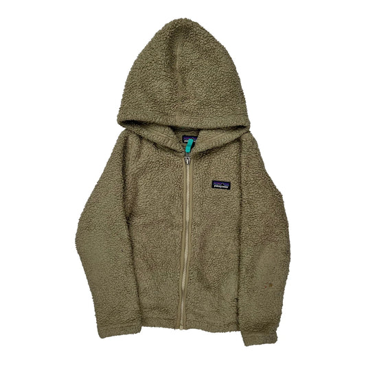 Age 5-6 Patagonia Fleece Jacket - XS Beige Polyester