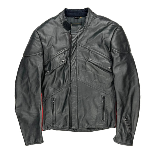 Yamaha Leather Jacket - Large Black Leather