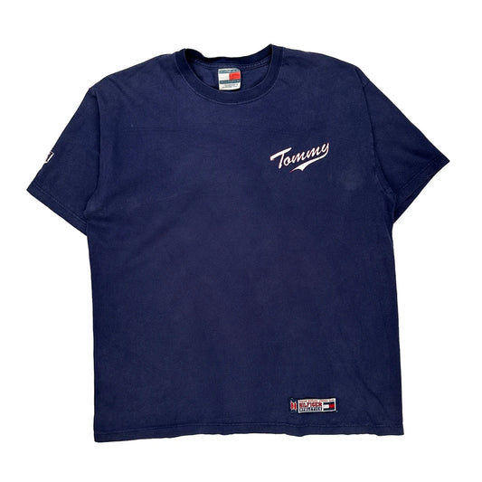 Tommy Hilfiger Spellout T-Shirt - Medium Navy Cotton