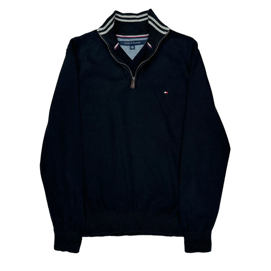 Tommy Hilfiger 1/4 Zip - XL Black Cotton