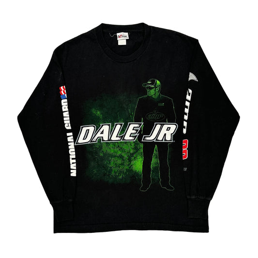 Dale Jr Chase Authentics Nascar Long Sleeve T-Shirt - Medium Black Cotton