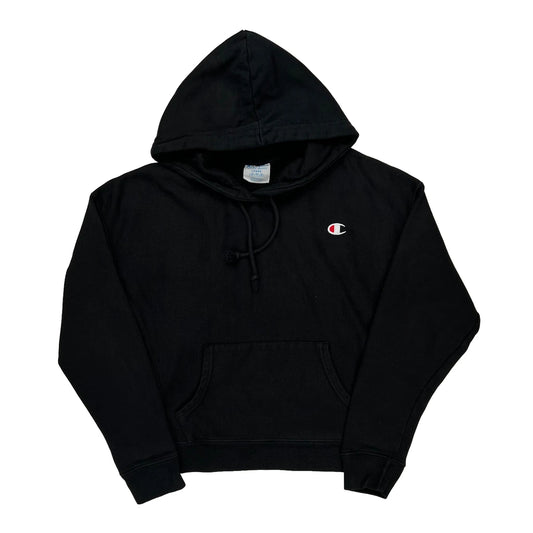 Reverse Weave Champion Hoodie - Large Black Cotton