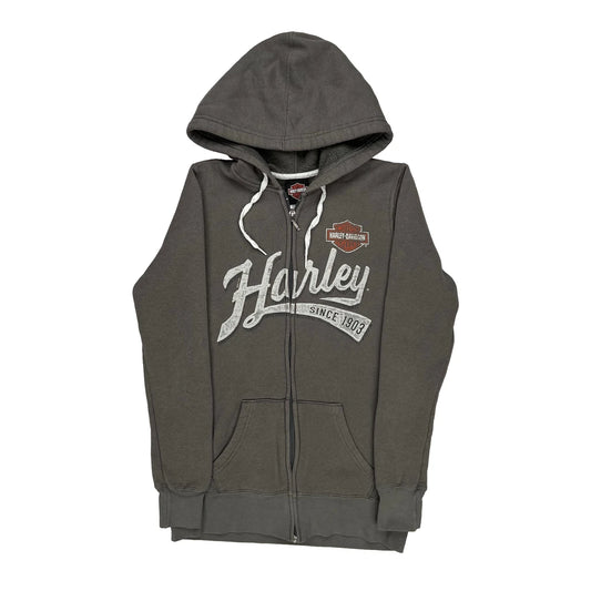 Smoky Mountain Family Of Dealers Harley Davidson Hoodie - Small Grey Cotton Blend