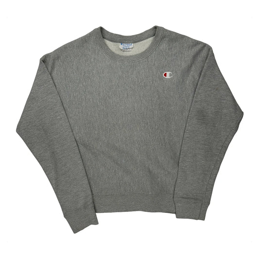 Reverse Weave Champion Sweatshirt - Medium Grey Cotton Blend